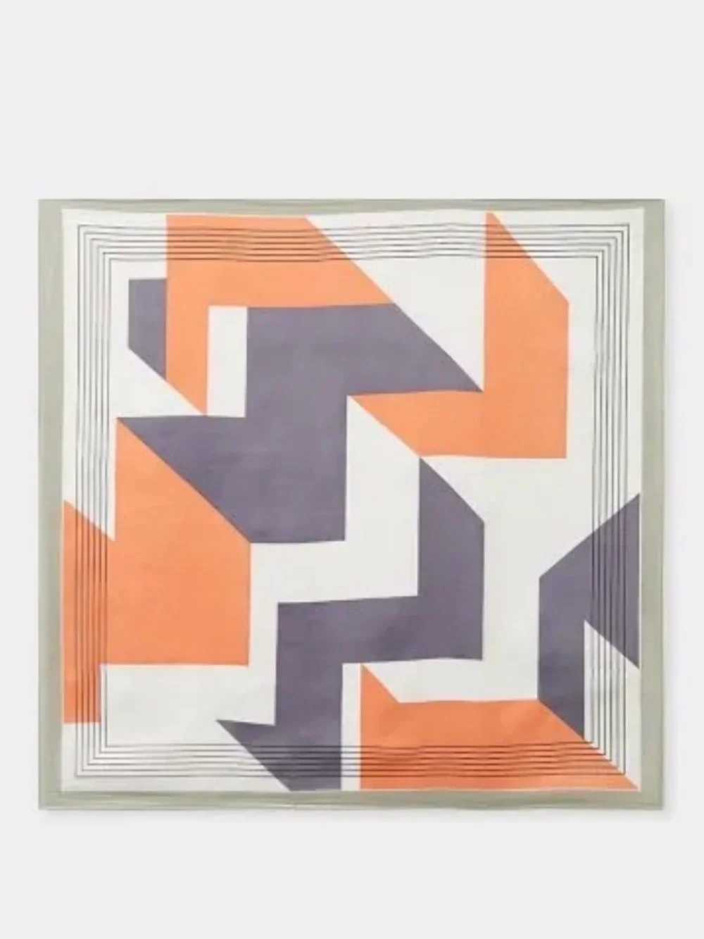 square scarf | retro geometric pattern | NWOT - Picture 1 of 5